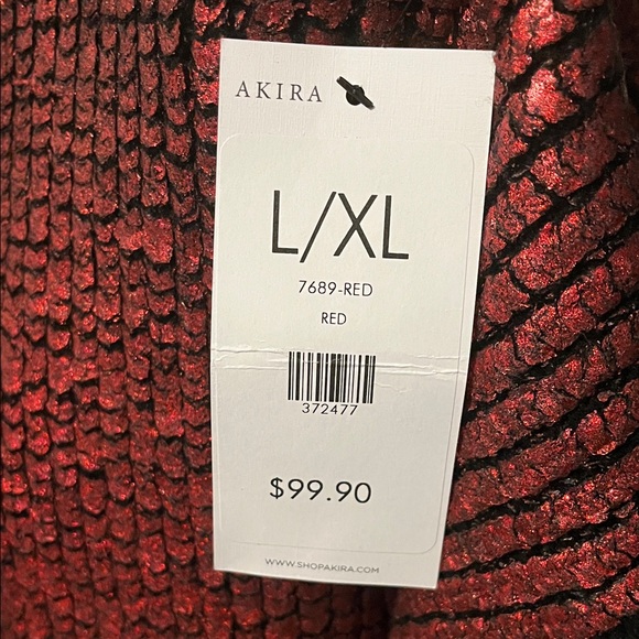 Elegant Red Mock Neck Floor Length Top w/ Side Pockets - Picture 7 of 9